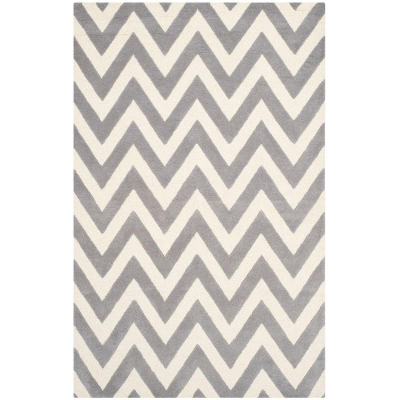 Cambridge CAM139 Tufted Indoor Area Rug - Silver/Ivory - 7'6"x9'6" - Safavieh
