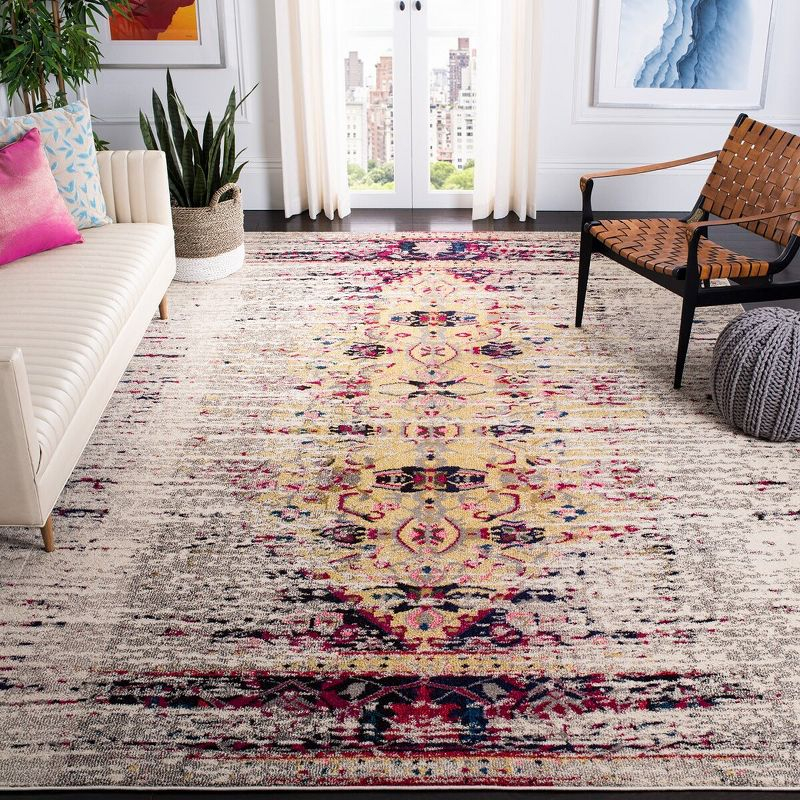 Monaco MNC209 Power Loomed Indoor Area Rug - Ivory/Pink - 8'9"x11'9" - Safavieh.