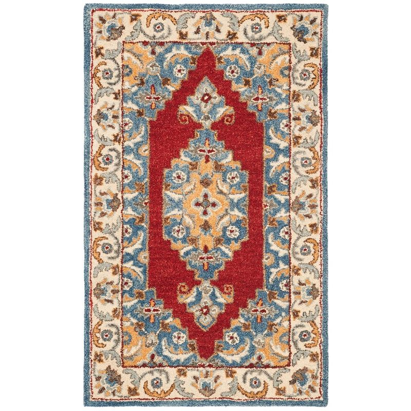 Antiquity AT505 Hand Tufted Accent Rug - Blue/Red - 2'x3' - Safavieh.