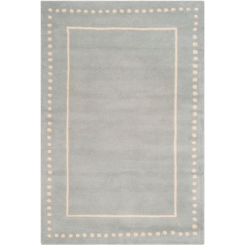 Bella BEL151 Hand Tufted Indoor Accent Rug - Light Blue/Ivory - 4'x6' - Safavieh