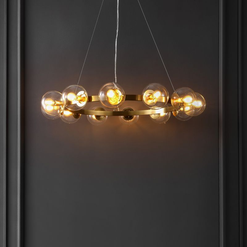 Rylian 12 Light 38" Chandelier - CHA4063 - Brass - Safavieh