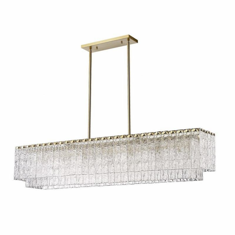 Z-Lite Glacier 7 - Light Island Pendant Light in  Modern Gold