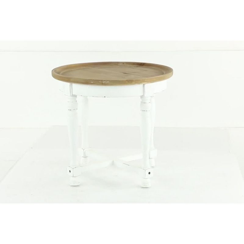 Country Cottage Wood Accent Table White - Olivia & May