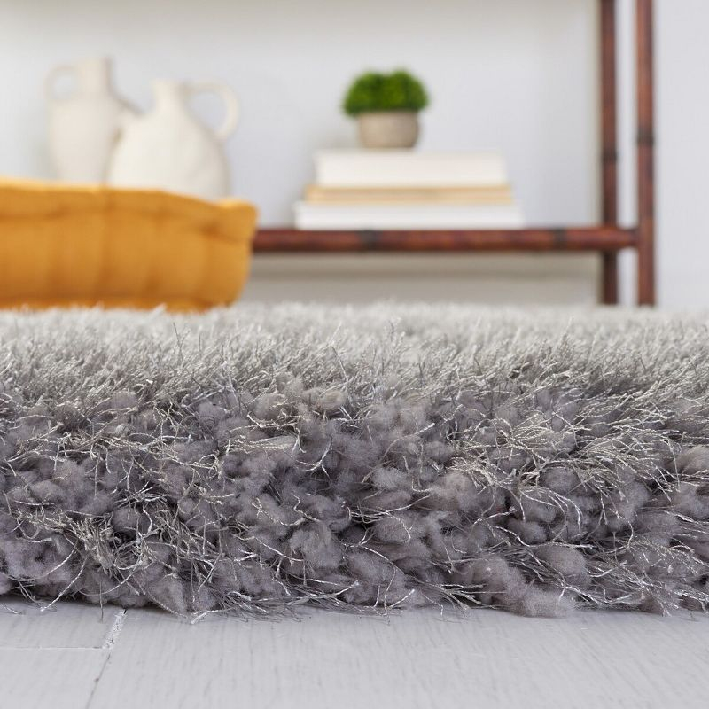 Luxe Shag SGX160 Hand Tufted Indoor Area Rug - Grey - 6'x6' - Safavieh