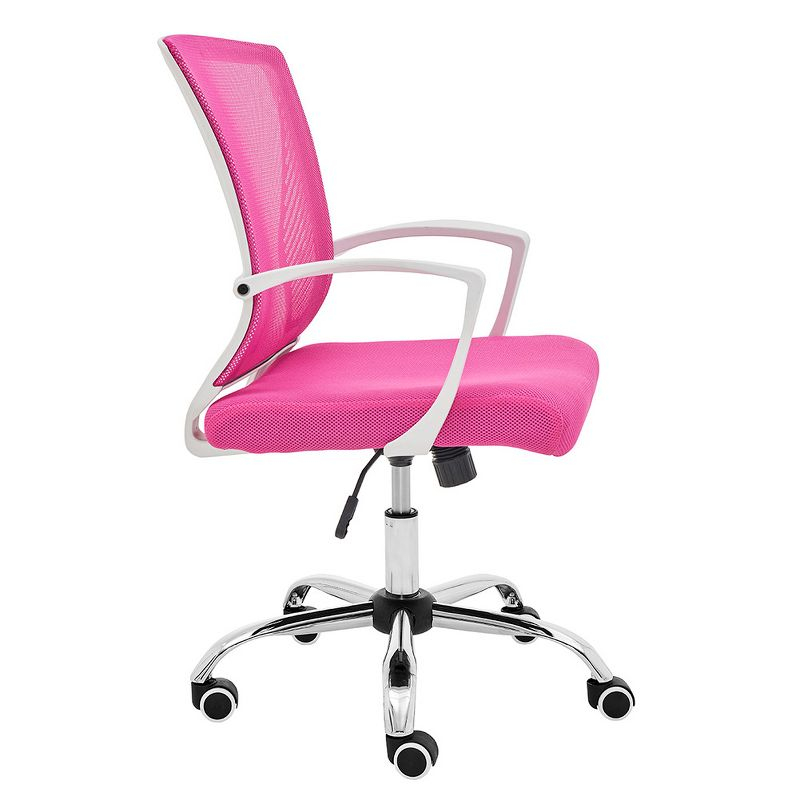 Modern Home Zuna Mid-Back Office Chair - White/Pink