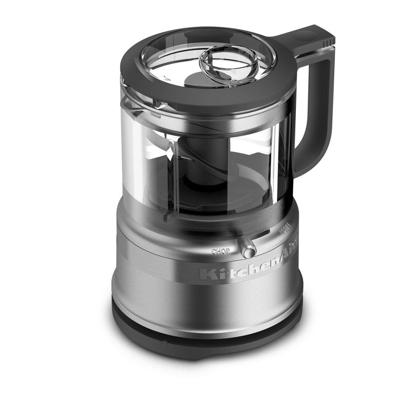 KitchenAid 3.5 Cup Mini Food Processor - KFC3516 - Light Silver: 2-Speed Chopper with Stainless Steel Blades, Dishwasher-Safe