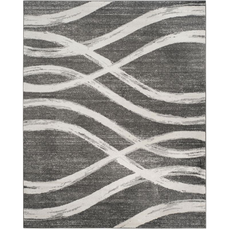 Adirondack ADR125 Machine Made Indoor Area Rug - Charcoal/Ivory - 6'x9' - Safavieh