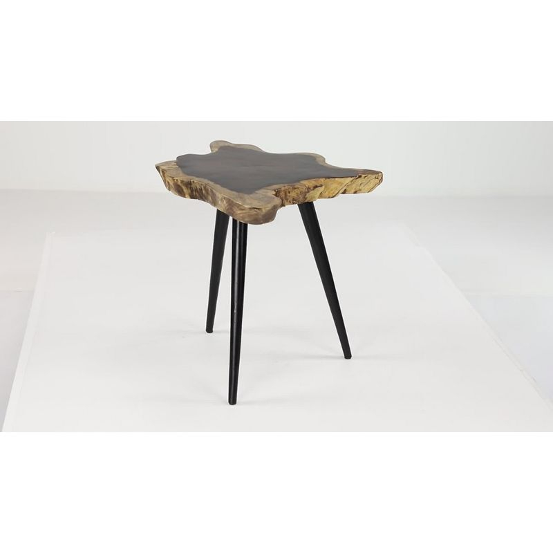 Contemporary Rosewood Accent Table with Splayed Legs - Olivia & May