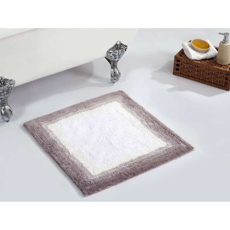 Better Trends Torrent 100% Cotton Tufted Non- Slip Backing Bath Rug 24" Square - Beige
