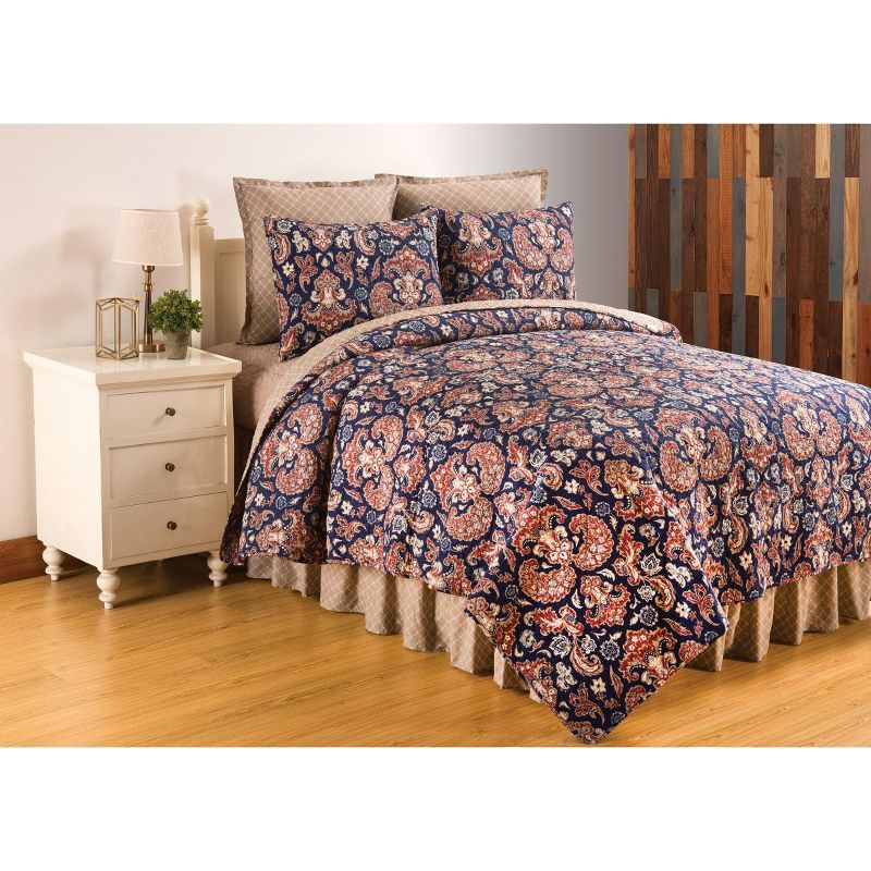 C&F Home Colonial Williamsburg Rosamund Damask Full/Queen 3 Piece Quilt Set