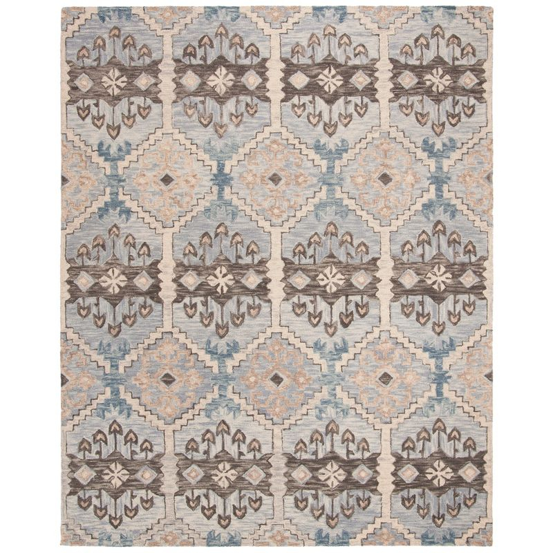 Aspen APN512 Hand Tufted Area Rug - Light Blue/Cream - 8' X 10' - Safavieh.