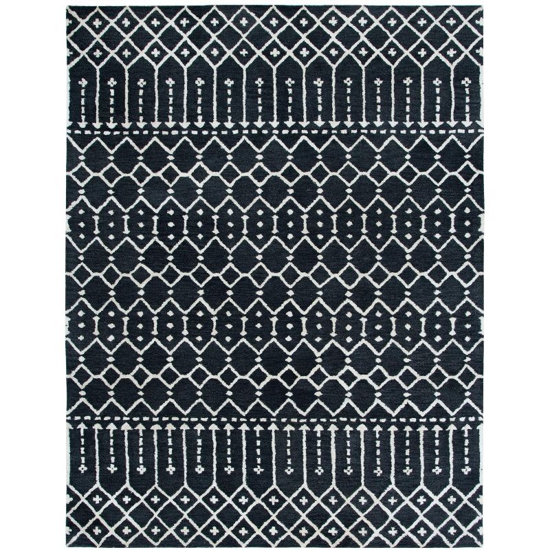 Himalaya HIM903 Handmade Area Rug - 8'x10' - Dark Grey/Ivory - Safavieh