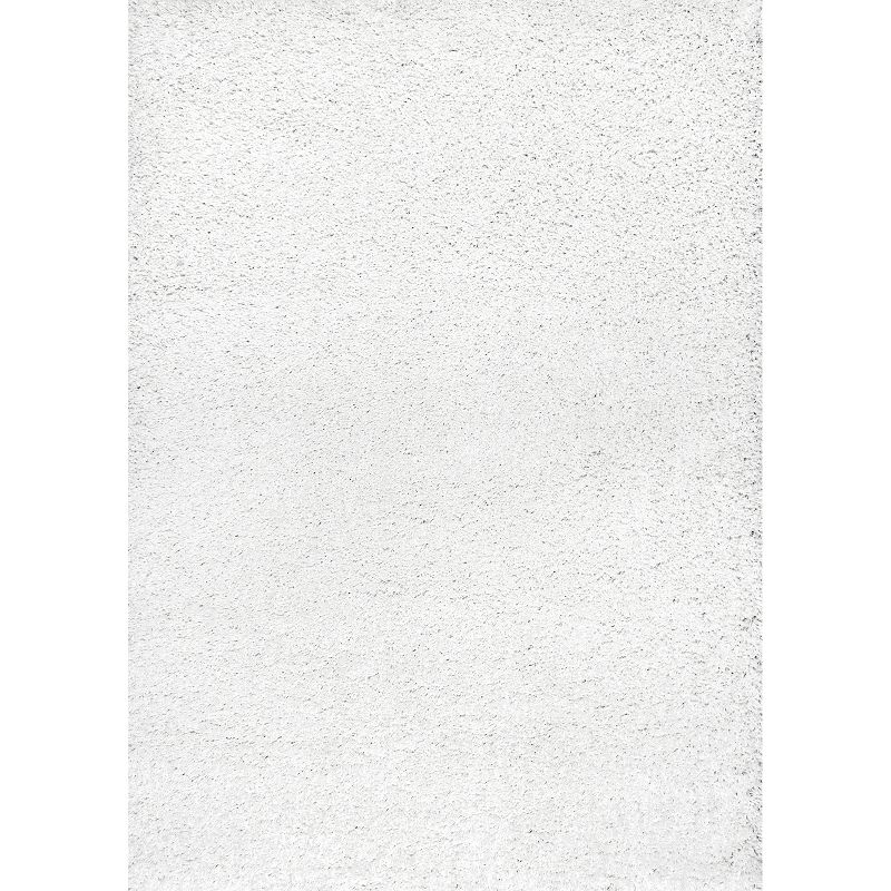 Nuloom Marleen Solid 7x9 Shag Indoor Area Rug for Living Room Bedroom Dining Room Nursery, Off White