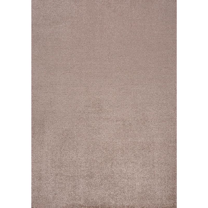 5'x8' Haze Solid Low-Pile Area Rug, Brown - JONATHAN Y