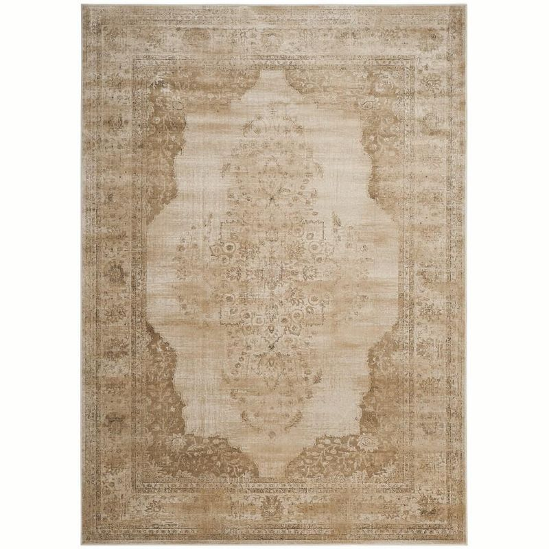 Vintage VTG122 Power Loomed Indoor Area Rug - Creme - 6'7"x9'2" - Safavieh.