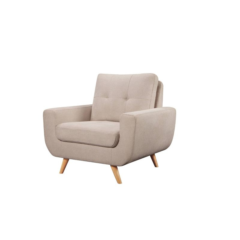 Polly Stain Resistant Fabric Armchair Ivory - Abbyson Living