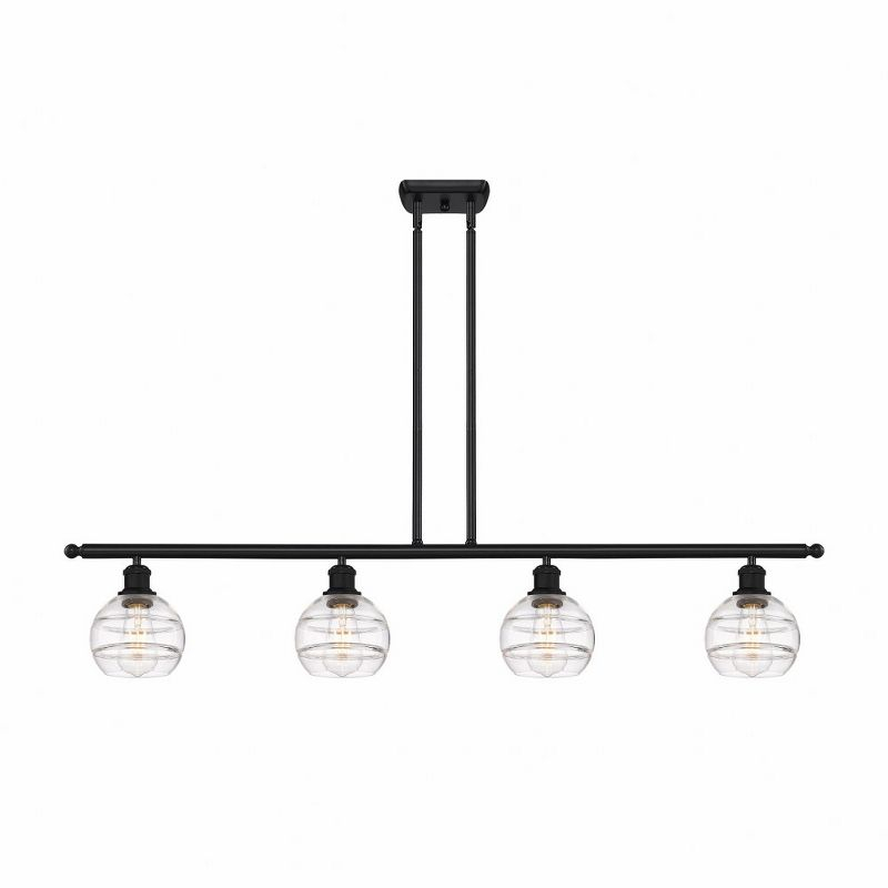 Innovations Lighting Rochester 4 - Light Island Pendant Light in  Matte Black