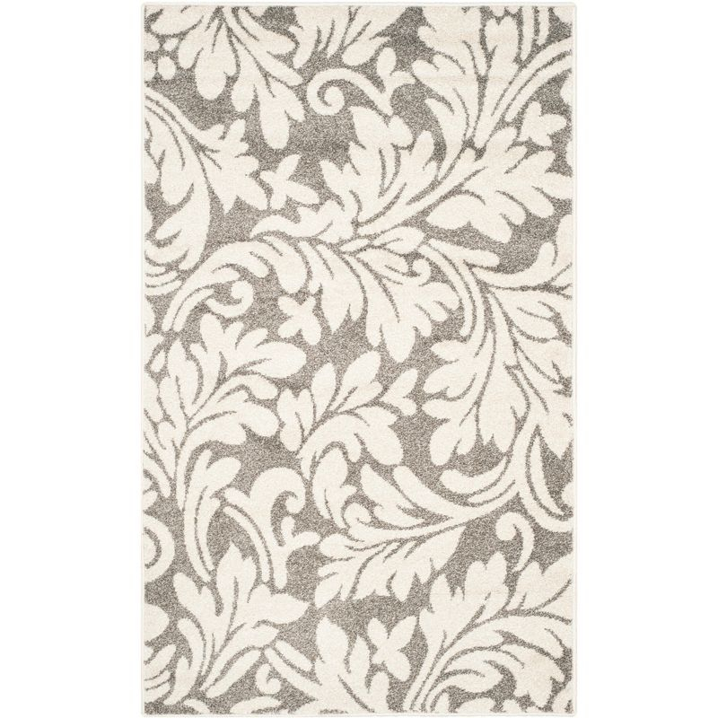 Amherst AMT425 Power Loomed Indoor Accent Rug - Dark Grey/Beige - 3'x5' - Safavieh