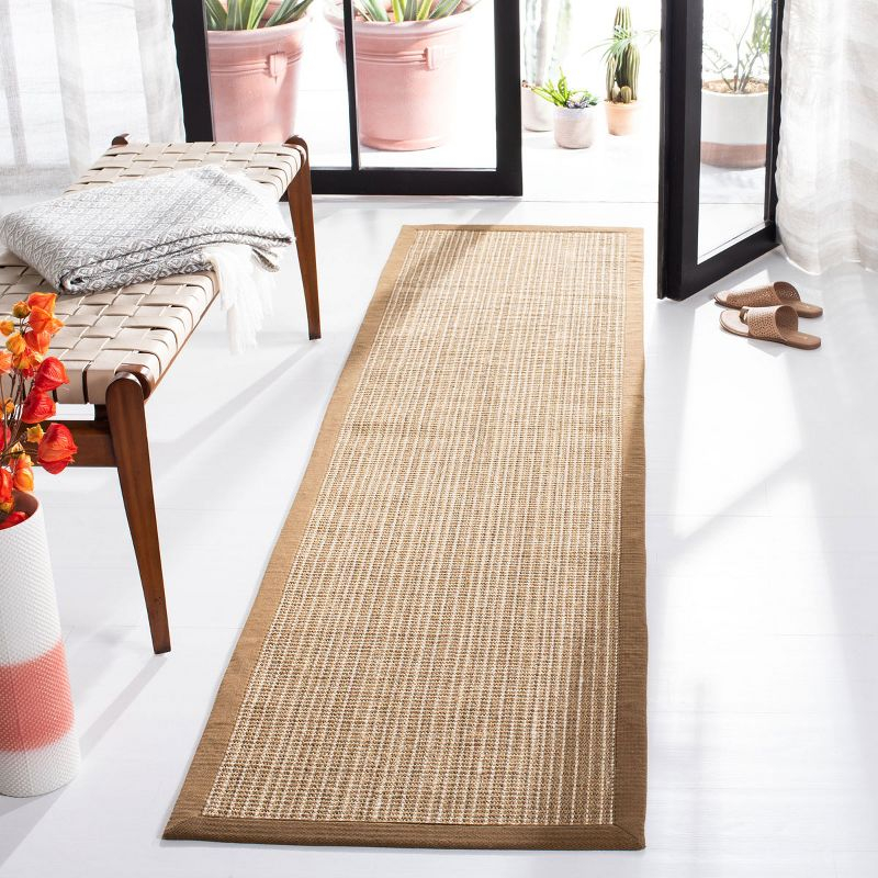 Natural Fiber NF442 Power Loomed Indoor Runner Rug - Tan/Tan - 2'x10' - Safavieh.