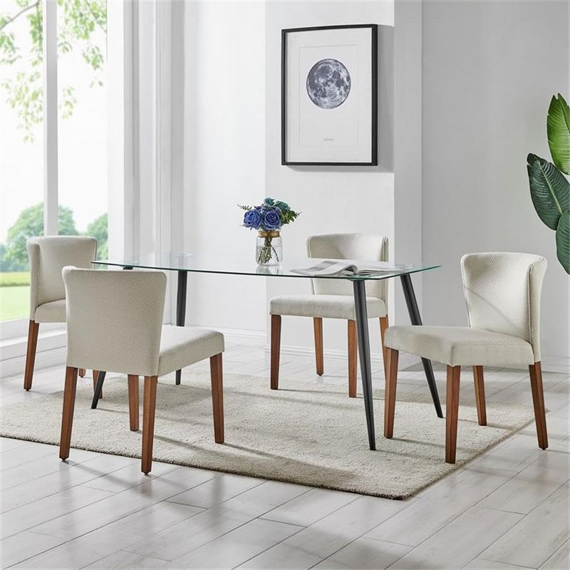 New Pacific Direct Albie KD Fabric Dining Side Chair, (Set of 2)