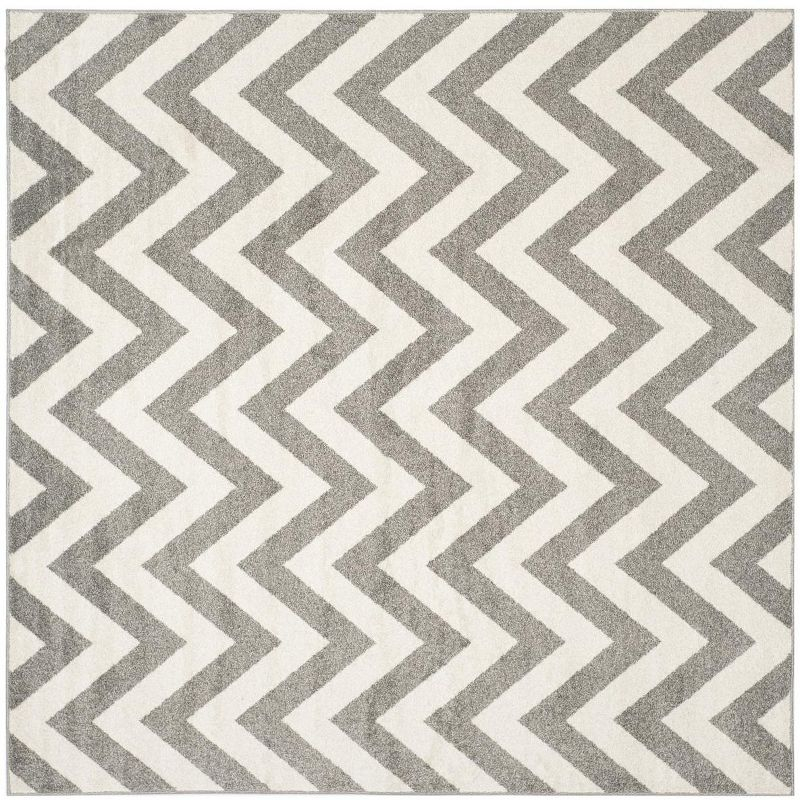 Amherst AMT419 Power Loomed Indoor Area Rug - Dark Grey/Beige - 9'x9' - Safavieh
