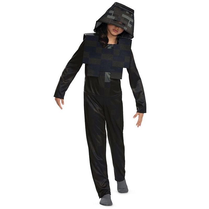 Minecraft Wither Skeleton Hooded Jumpsuit Classic Child Costume, Small (4-6)
