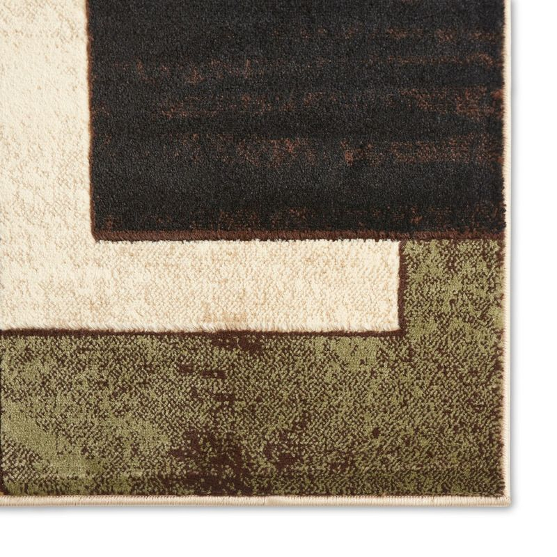 Home Dynamix Mason Contemporary Geometric Area Rug, Brown/Green, 5'2"x7'2"