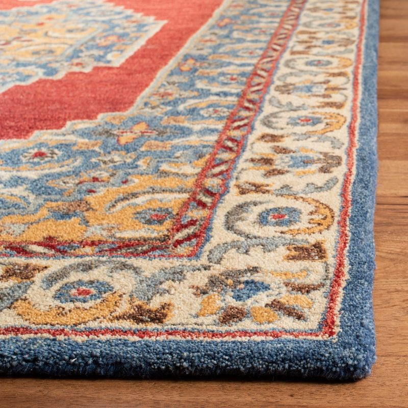 Antiquity AT505 Hand Tufted Area Rug - Blue/Red - 4'x6' - Safavieh.