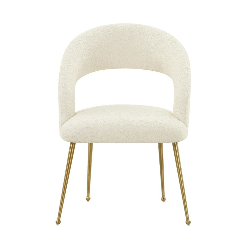Rocco Performance Boucle Dining Chair Cream 23.6"W x 25"D x 33"H