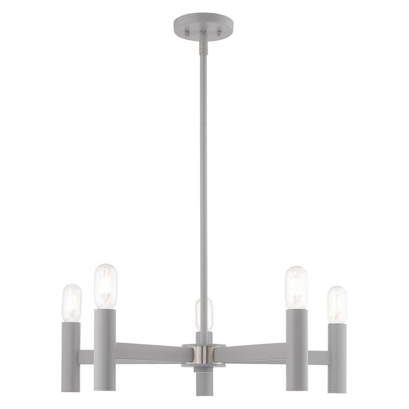 Livex Lighting Copenhagen 5 - Light Chandelier in  Nordic Gray