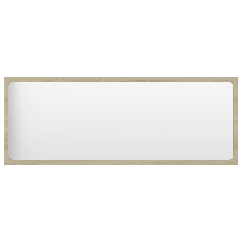 vidaXL Bathroom Mirror Sonoma Oak 39.4"x0.6"x14.6" Engineered Wood