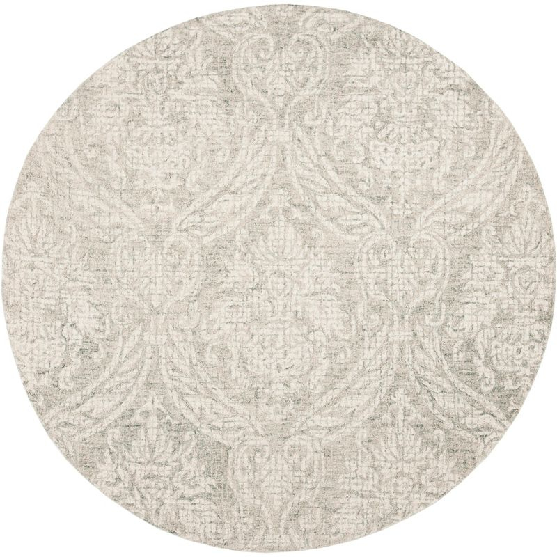 Rosemarie Abstract Handmade Tufted Wool Gray/Ivory Area Rug