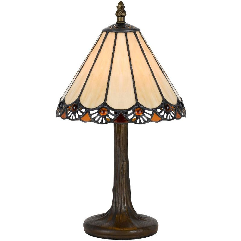 Cal Lighting 40W Tiffany Ac Lp W/Zinc Cast Base - Antique Brass