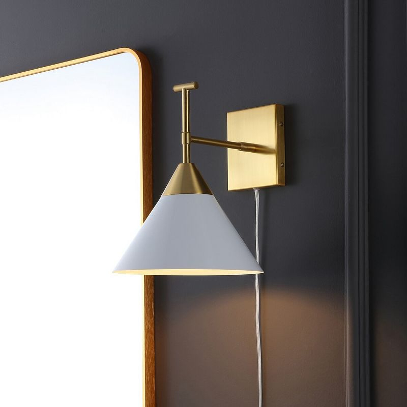 Velezia 12.5" Wall Sconce - SCN4146 - Gold/White - Safavieh