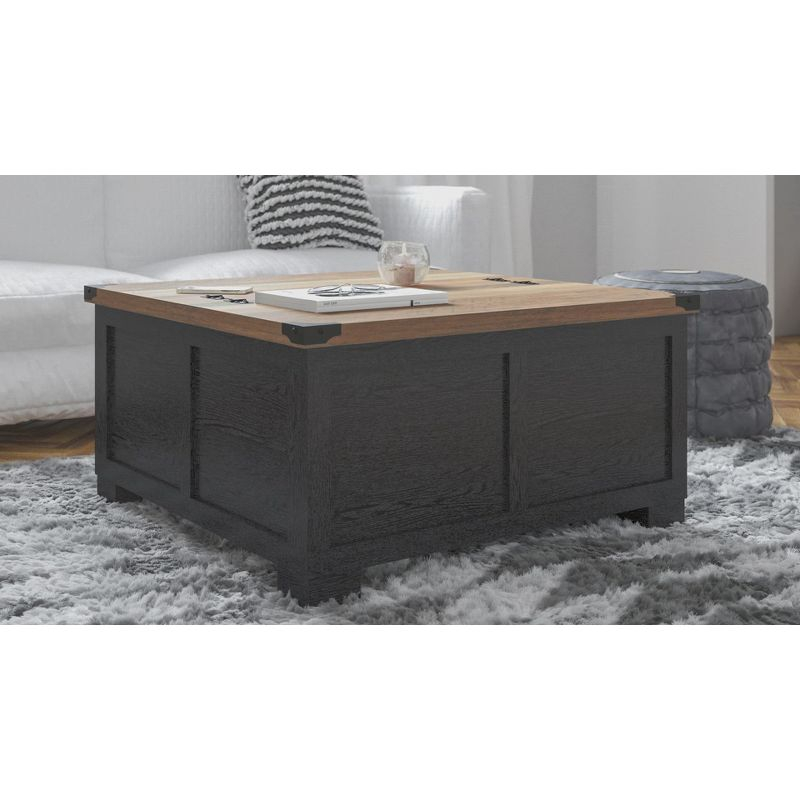 Taylor & Logan Willard Modern Farmhouse Coffee Table: Lift-Top, Engineered Wood, Lockable Hinges