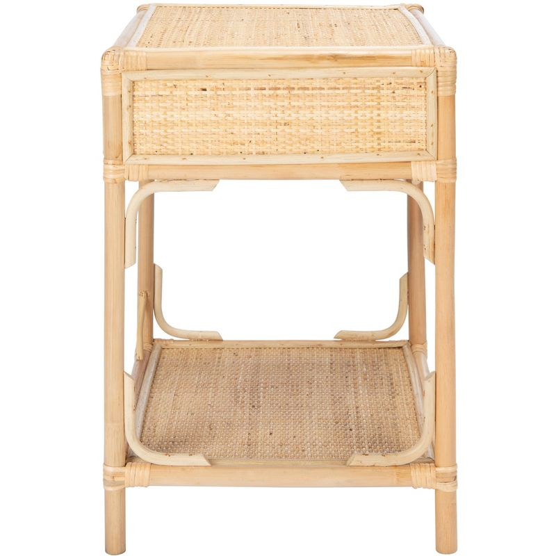 Roya 1 Drawer 1 Shelf Nightstand - Natural - Safavieh.