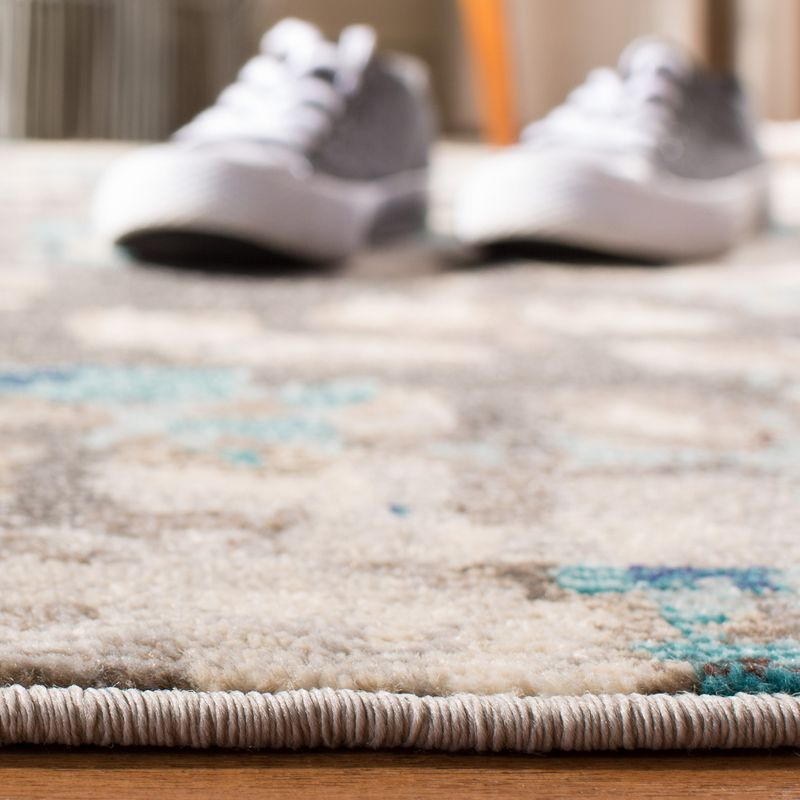 Madison MAD425 Power Loomed Indoor Area Rug - Grey/Blue - 6'7"x6'7" - Safavieh