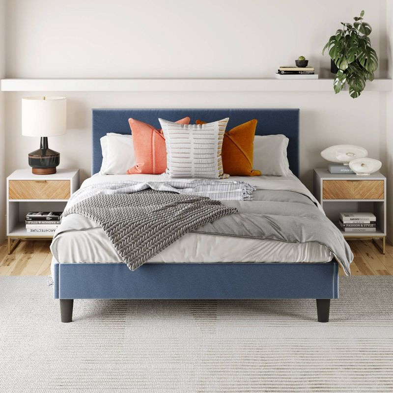 Nathan James Set of 2 Kensi Wood Herringbone Nightstands White