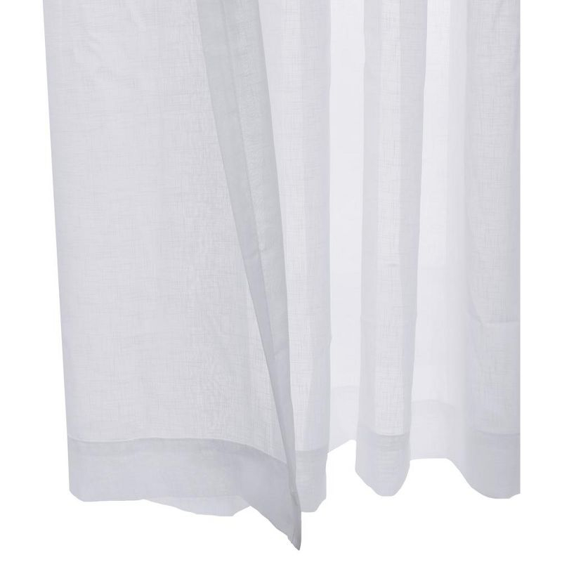 Habitat Cote d'Azure Sheer Grommet Exclusive Curtain Panel for Living Room 112" x 84" White