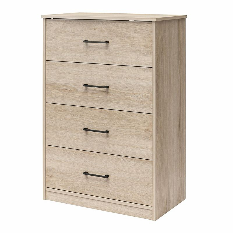 Ameriwood Home BrEZ Build Collection Pearce 4 Drawer Dresser, Light Oak