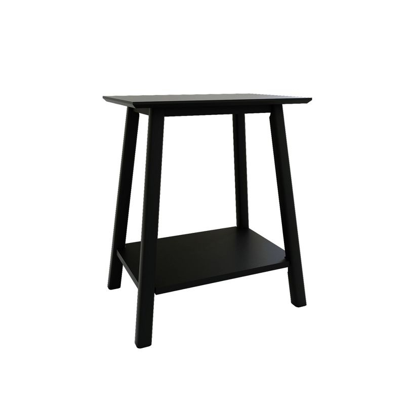 Plank+Beam Nightstand, Solid Wood Mid-Century Modern Bedside Table for Bedroom