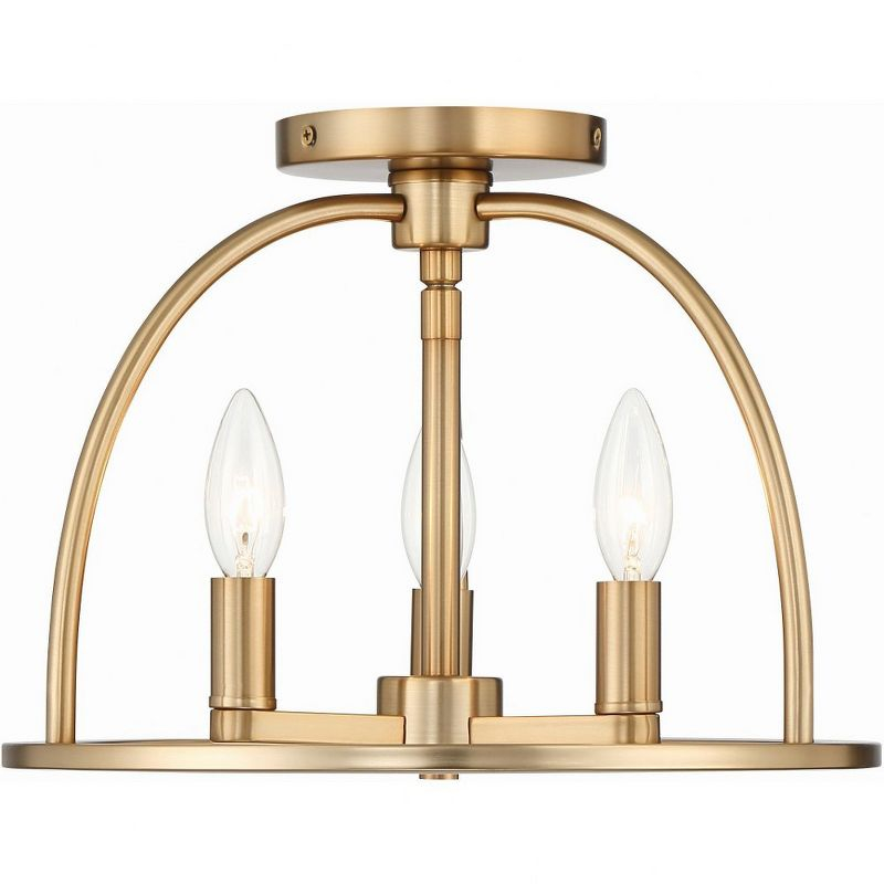Crystorama Lighting Abbott 3 - Light Flush Mount in  Vibrant Gold