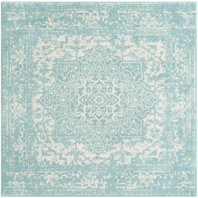 Unique Loom 5' 3 x 5' 3 Square Aqua Richmond Medallion Area Rug