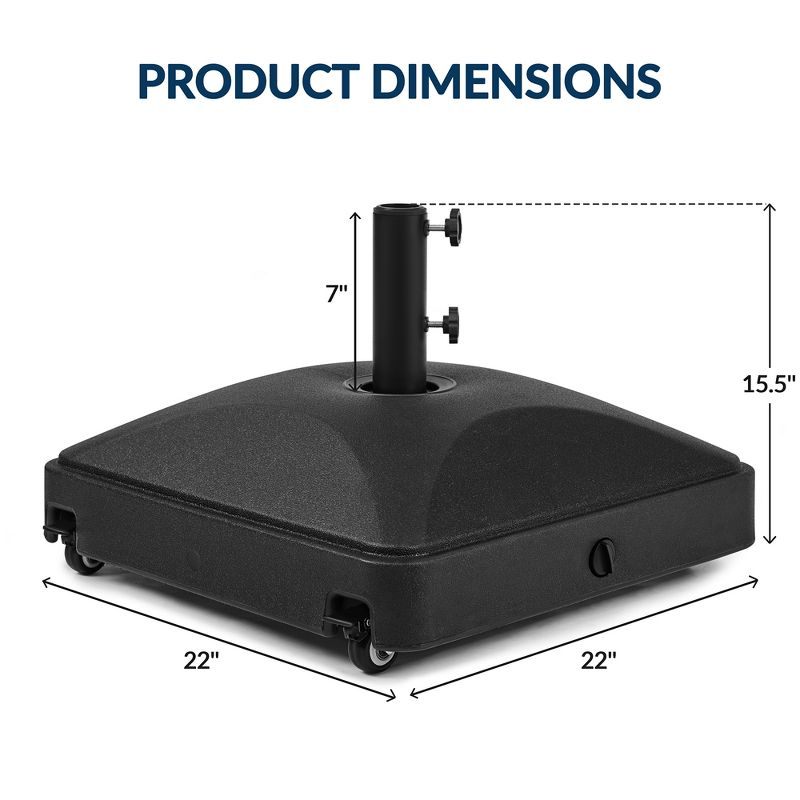 Yaheetech Portable Patio Umbrella Base, Black