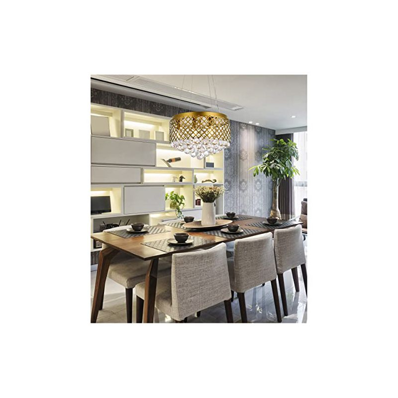 Elegant Lighting Tully 6 lights pendant in brass