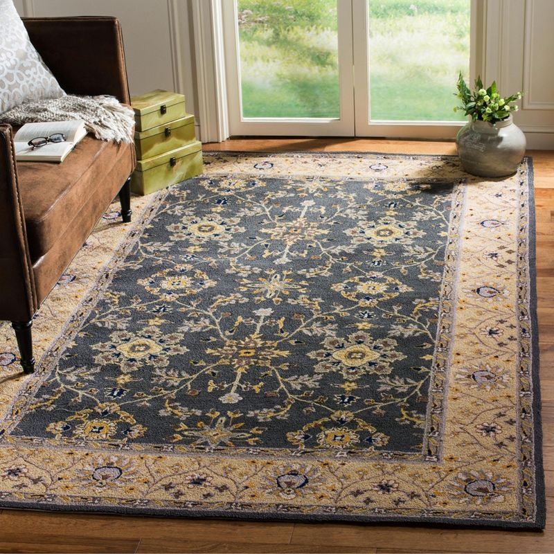 Easy Care EZC751 Hand Hooked Area Rug - Grey/Cream - 8'x10' - Safavieh.