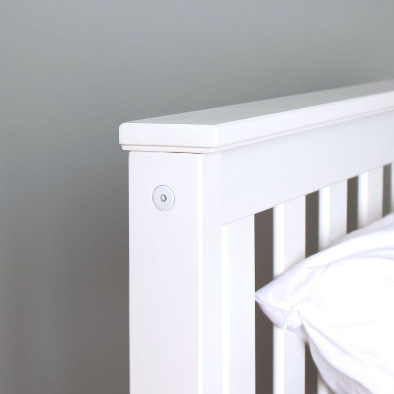 Plank+Beam Classic Solid Wood Twin Platform Bed Frame with Slatted Headboard
