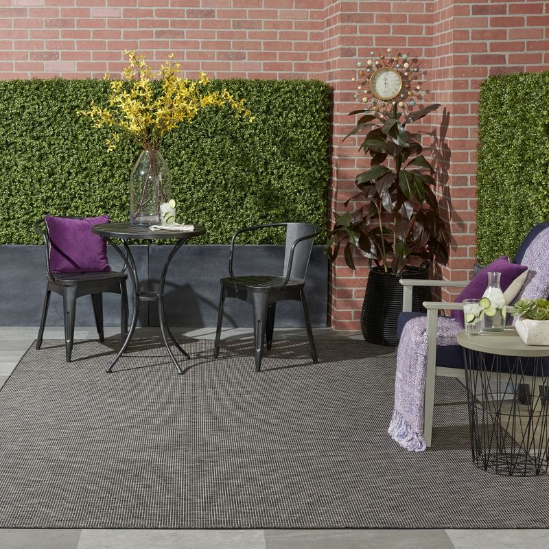 Nourison Positano POS01 Indoor/outdoor Area Rug - Charcoal 7' x 10'
