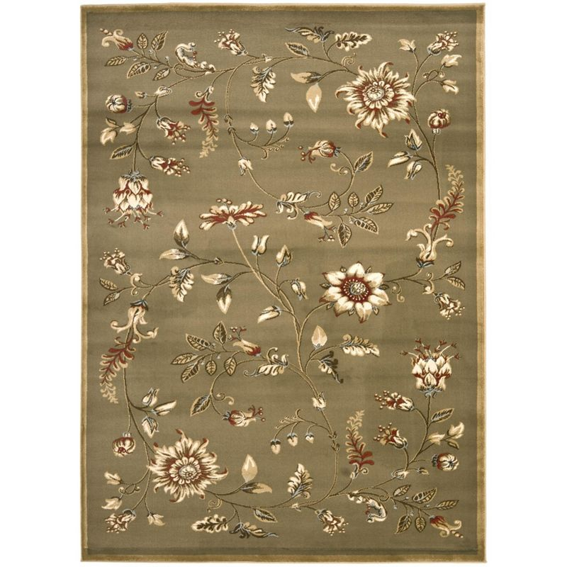 Lyndhurst LNH552 Power Loomed Area Rug - Green/Multi - 6'7"x9'6" - Safavieh
