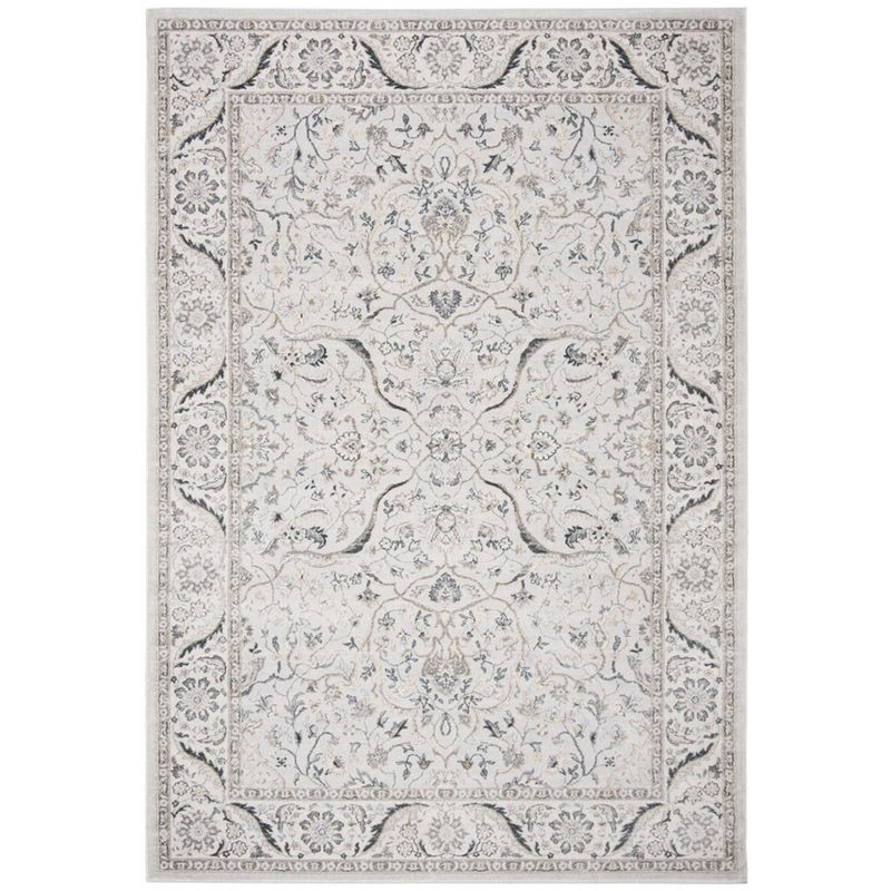 Isabella ISA912 Power Loomed Accent Rug - Light Grey/Cream - 2'2"x5' - Safavieh.